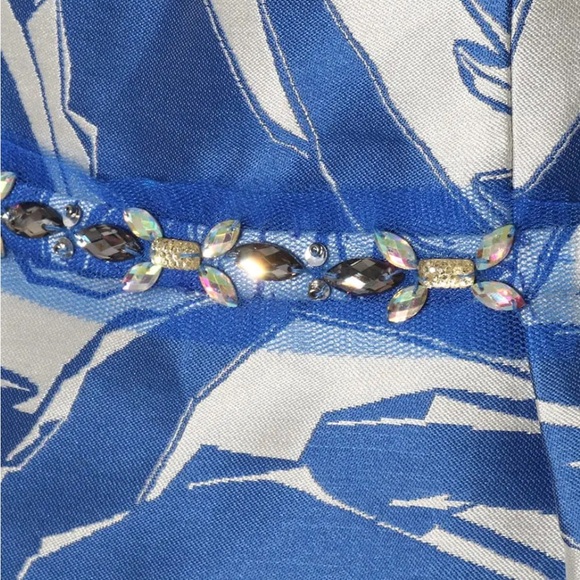 Teri Jon Dress Size 8 Beautiful Summer Silk Blend - Picture 6 of 12